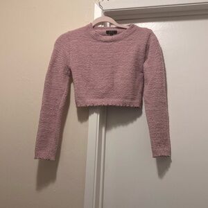 Pink Cropped Sweater